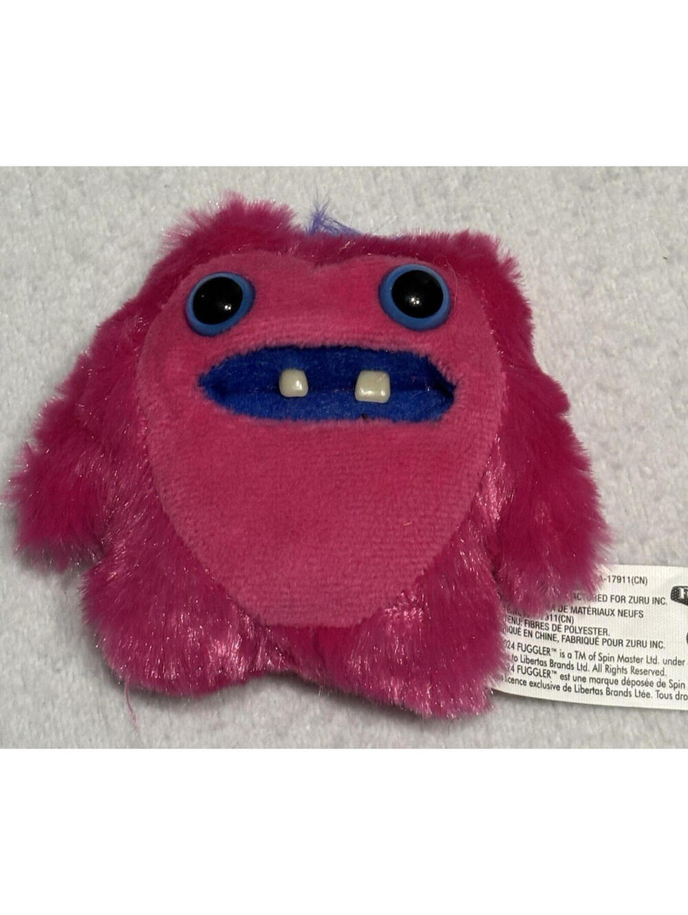 Fuggler Baby Fugg Series 4 Pink Greedy Grinner Plush || pre-owned